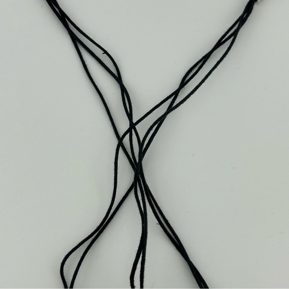 Brighton BRAZILIAN Black Cord Triple-Strand Silver Charms Heart Necklace - Picture 8 of 9